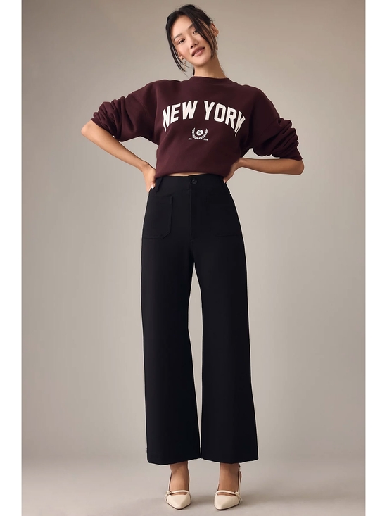 Anthropologie Pants - Anthropologie Colette Cropped Wide-Leg Pants by Maeve: Ponte Edition - 23P